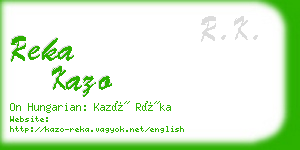 reka kazo business card